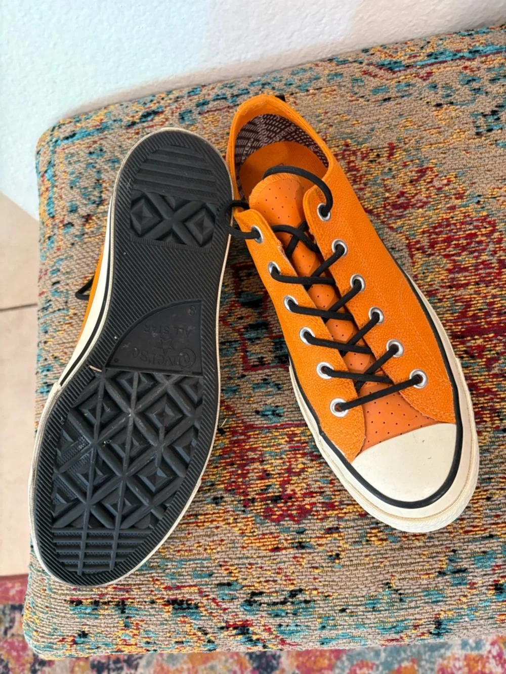 Converse Orange Low-Top Sneakers - Picture 3 of 5